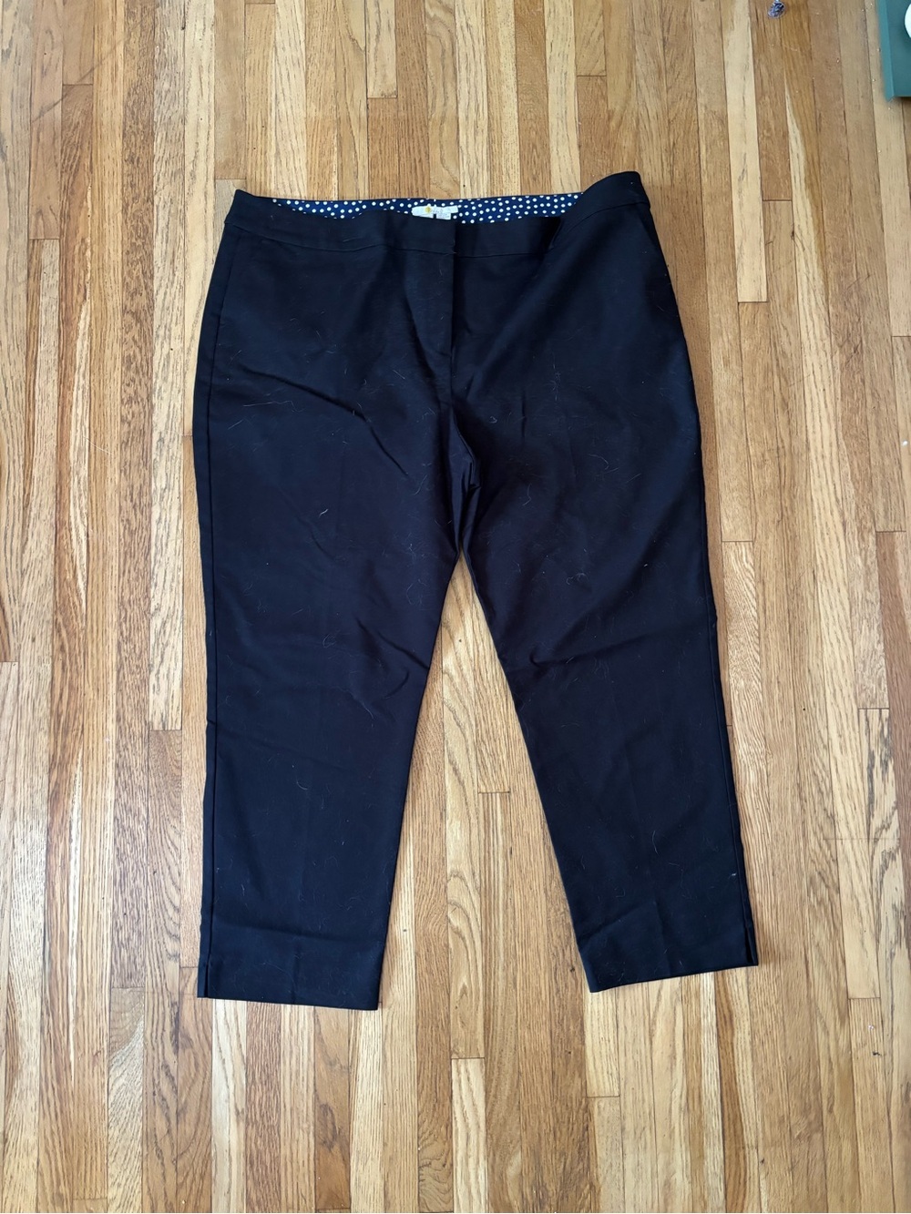 Boden Black Slim Crop Chinos